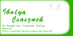 ibolya csasznek business card